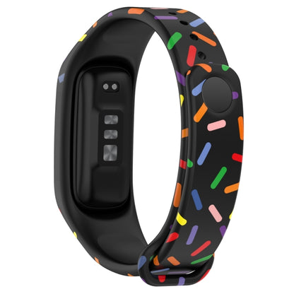 For OPPO Band Sports Rainbow Dots Silicone Watch Band(Black) -  by PMC Jewellery | Online Shopping South Africa | PMC Jewellery