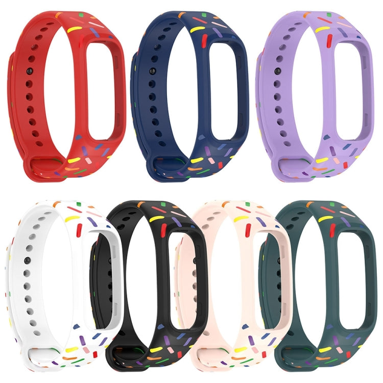 For OPPO Band Sports Rainbow Dots Silicone Watch Band(Purple) -  by PMC Jewellery | Online Shopping South Africa | PMC Jewellery