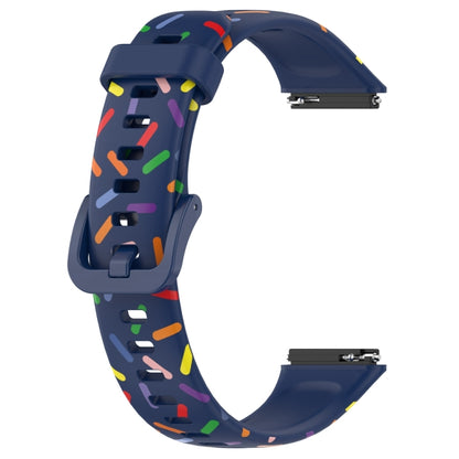 For Huawei Band 7 Sports Rainbow Dots Silicone Watch Band(Midnight Blue) - Watch Bands by PMC Jewellery | Online Shopping South Africa | PMC Jewellery