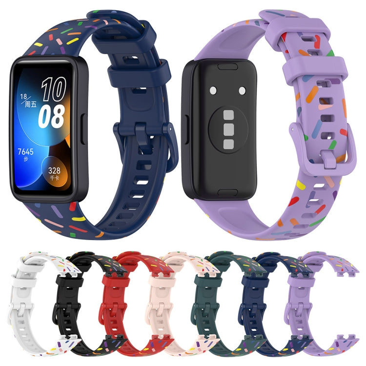For Huawei Band 10 / 9 / 8 Sports Rainbow Dots Silicone Watch Band(Red) - Watch Bands by PMC TechLife | Online Shopping South Africa | PMC TechLife | Buy Now Pay Later Mobicred
