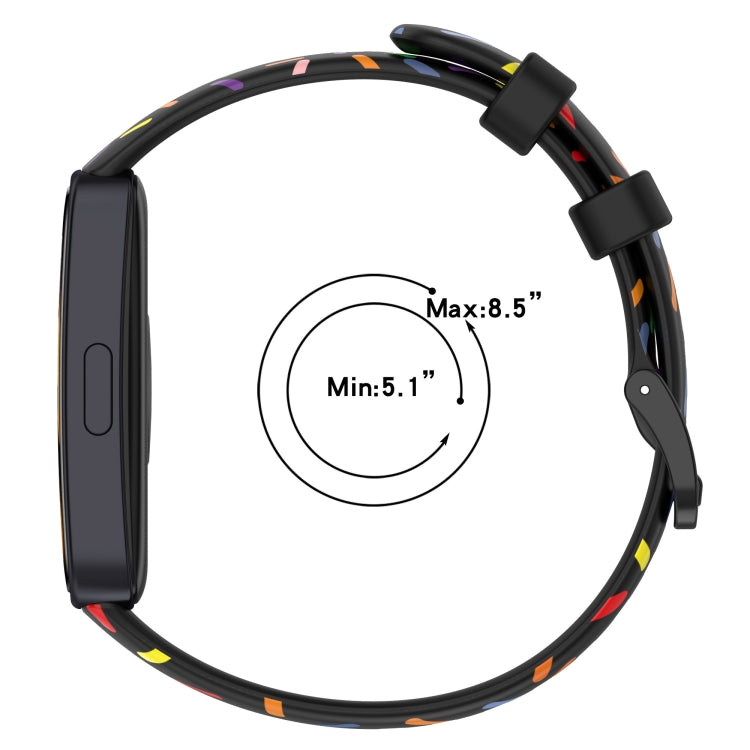 For Huawei Band 10 / 9 / 8 Sports Rainbow Dots Silicone Watch Band(Red) - Watch Bands by PMC TechLife | Online Shopping South Africa | PMC TechLife | Buy Now Pay Later Mobicred