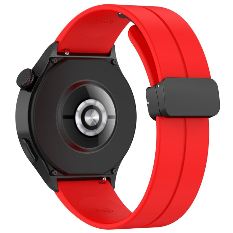 For Huawei Watch 4 / Watch 4 Pro Folding Buckle Silicone Watch Band(Red) - Watch Bands by PMC Jewellery | Online Shopping South Africa | PMC Jewellery