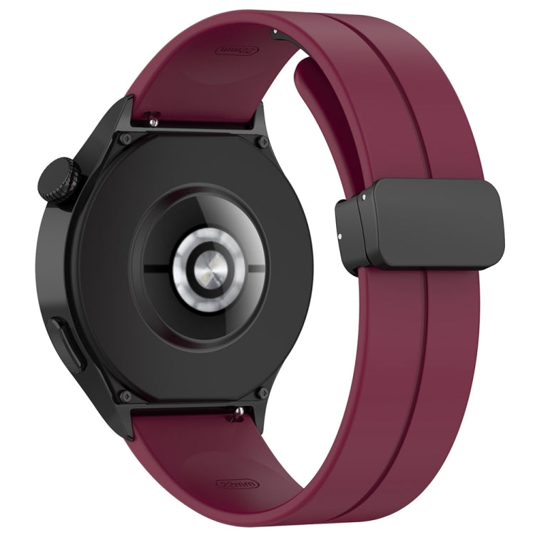 For Huawei Watch 4 / Watch 4 Pro Folding Buckle Silicone Watch Band(Wine Red) - Watch Bands by PMC Jewellery | Online Shopping South Africa | PMC Jewellery