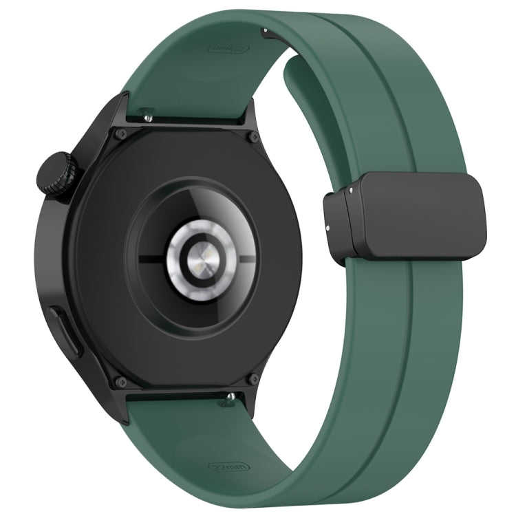 For Huawei Watch 4 / Watch 4 Pro Folding Buckle Silicone Watch Band(Dark Green) - Watch Bands by PMC TechLife | Online Shopping South Africa | PMC TechLife
