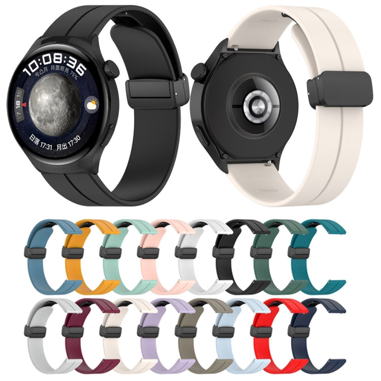 For Huawei Watch 4 / Watch 4 Pro Folding Buckle Silicone Watch Band(Starlight Color) - Watch Bands by PMC TechLife | Online Shopping South Africa | PMC TechLife