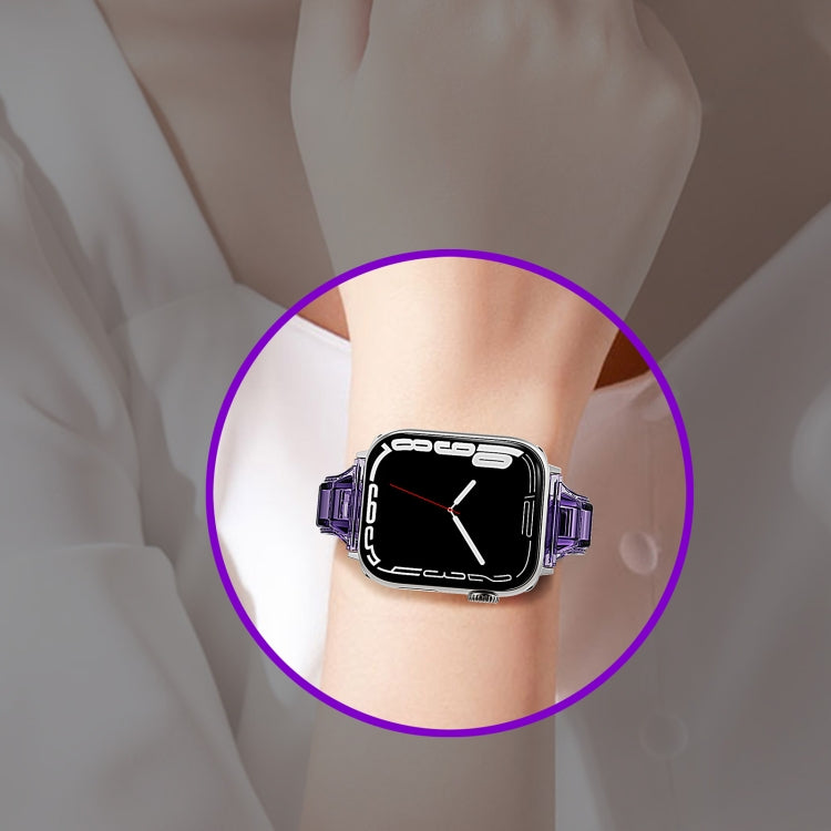 For Apple Watch 2 42mm Cube Airbag Clear TPU Watch Band(Blue) - Watch Bands by PMC TechLife | Online Shopping South Africa | PMC TechLife