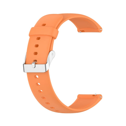 For Huawei Watch 4 / Watch 4 Pro Solid Color Silicone Stainless Steel Silver Buckle Watch Band(Orange) - Watch Bands by PMC Jewellery | Online Shopping South Africa | PMC Jewellery