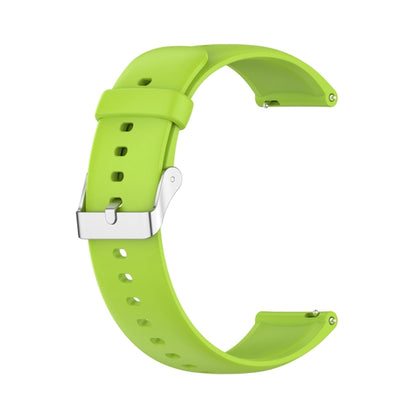 For Huawei Watch 4 / Watch 4 Pro Solid Color Silicone Stainless Steel Silver Buckle Watch Band(Lime Green) - Watch Bands by PMC Jewellery | Online Shopping South Africa | PMC Jewellery