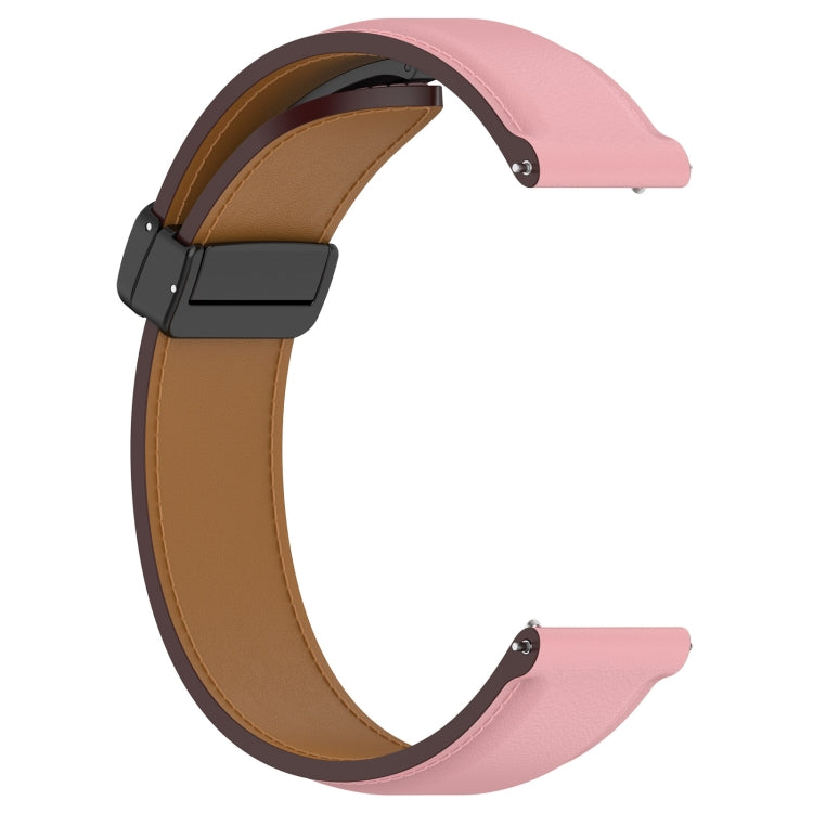 For Huawei Watch 4 / Watch 4 Pro Folding Buckle Genuine Leather Watch Band(Pink) - Watch Bands by PMC TechLife | Online Shopping South Africa | PMC TechLife