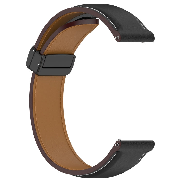For Huawei Watch 4 / Watch 4 Pro Folding Buckle Genuine Leather Watch Band(Black) - Watch Bands by PMC TechLife | Online Shopping South Africa | PMC TechLife