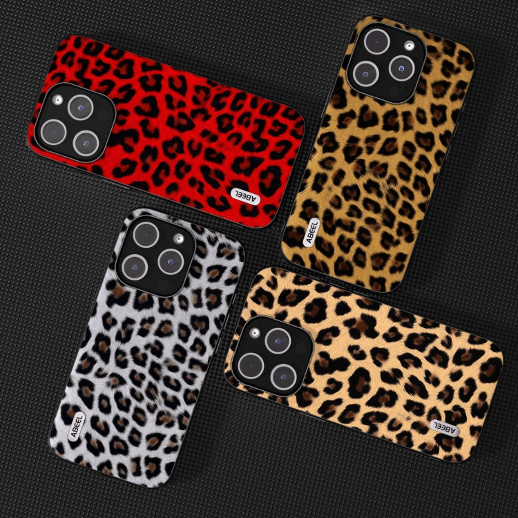 For iPhone 15 Pro Max ABEEL Black Edge Leopard Phone Case(Silver Leopard) - free shipping - PMC TechLife - Order now!