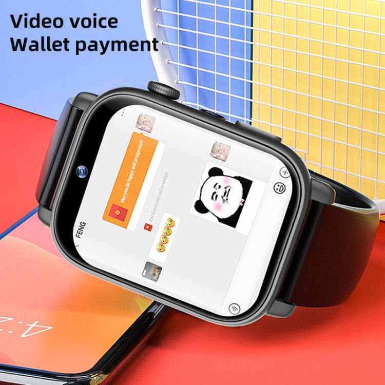 UNIWA X1S 1.9 inch IP67 Waterproof 4G Android 8.1 Dual Cameras Smart Watch Support Temperature Measurement, Specification:2G+16G(Black) - Android Watch by UNIWA | Online Shopping South Africa | PMC TechLife