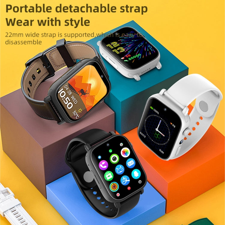 UNIWA X1S 1.9 inch IP67 Waterproof 4G Android 8.1 Dual Cameras Smart Watch Support Temperature Measurement, Specification:1G+8G(Black) - Android Watch by UNIWA | Online Shopping South Africa | PMC TechLife