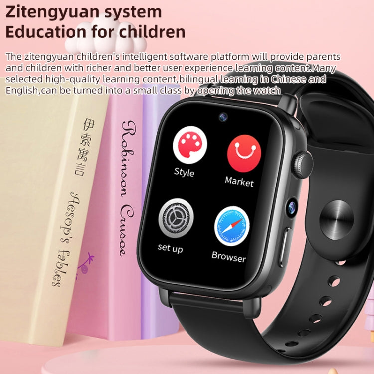 UNIWA X1S 1.9 inch IP67 Waterproof 4G Android 8.1 Dual Cameras Smart Watch Support Temperature Measurement, Specification:2G+16G(Black) - Android Watch by UNIWA | Online Shopping South Africa | PMC TechLife