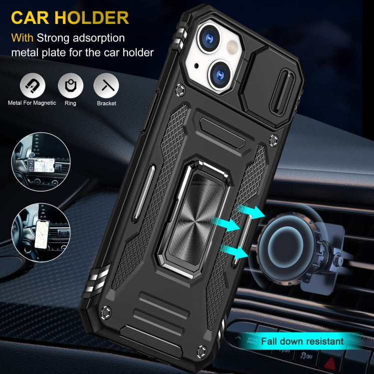 For iPhone 15 Plus Armor PC + TPU Camera Shield Phone Case(Black) - free shipping - PMC TechLife - Order now!