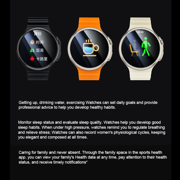 V3 Ultra Max 1.6 inch TFT Round Screen Smart Watch Supports Voice Calls/Blood Oxygen Monitoring(Grey) - Smart Watches by PMC TechLife | Online Shopping South Africa | PMC TechLife