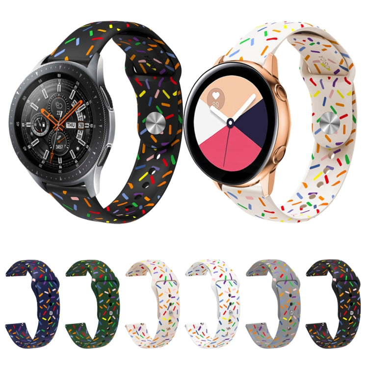 Compatible with Garmin Venu / SQ / SQ2 / Venu 2 Plus 20mm Sports Rainbow Dots Silicone Watch Band(Black) - free shipping - PMC TechLife - Order now!