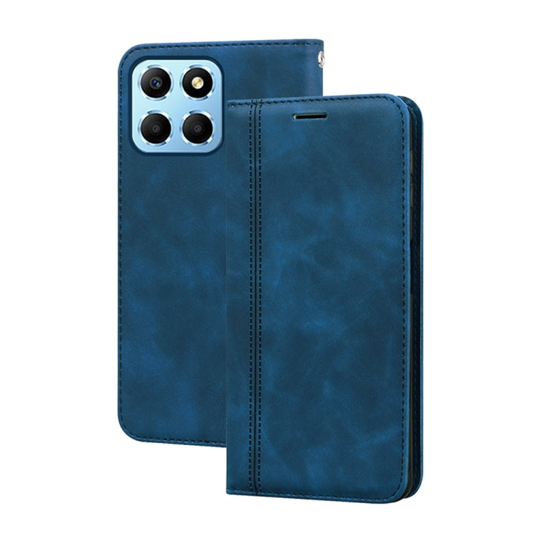 For Honor X8 5G/Play6C 5G/X6 4G/X6S/70 Lite Frosted Business Magnetic Horizontal Flip PU Phone Case(Blue) - Honor Cases by PMC Jewellery | Online Shopping South Africa | PMC Jewellery