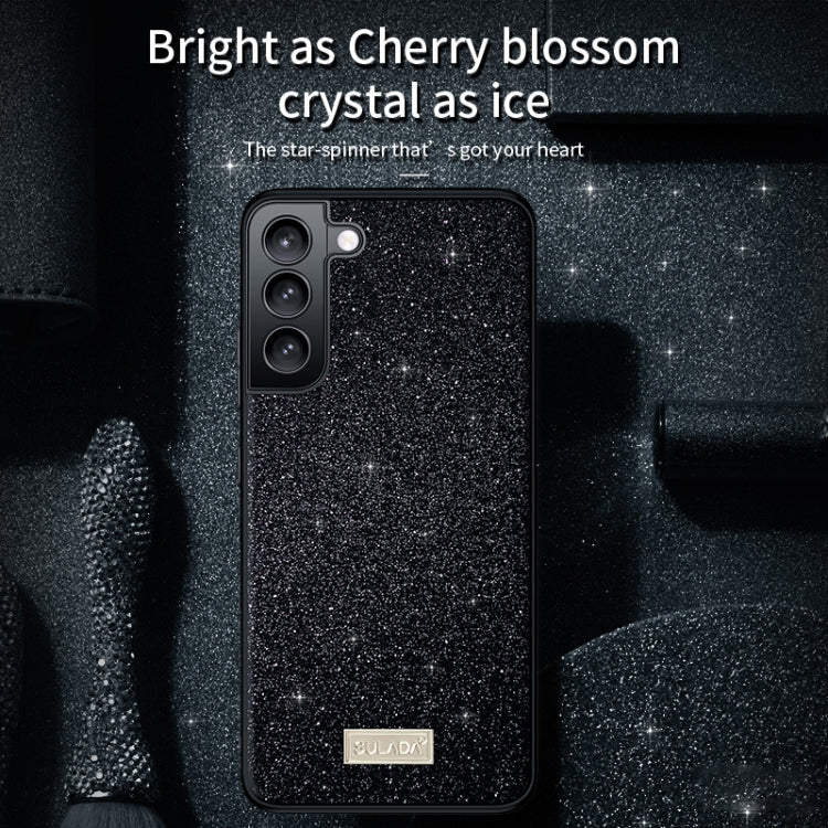 For Samsung Galaxy S23 Ultra 5G SULADA Glittery TPU + Handmade Leather Phone Case(Black) - Galaxy S23 Ultra 5G Cases by SULADA | Online Shopping South Africa | PMC Jewellery