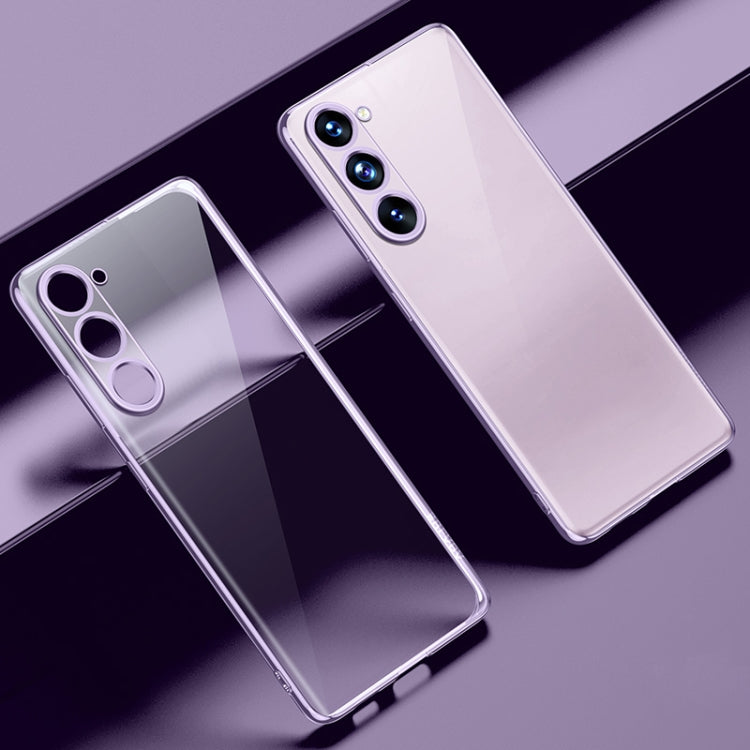For Samsung Galaxy S23 5G SULADA Shockproof Plating TPU Transparent Phone Case(Purple) - Galaxy S23 5G Cases by SULADA | Online Shopping South Africa | PMC TechLife | Buy Now Pay Later Mobicred
