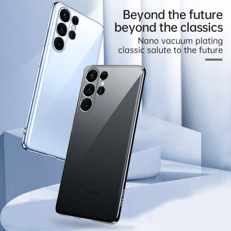 For Samsung Galaxy S23 Ultra 5G SULADA Shockproof Plating TPU Transparent Phone Case(Silver) - free shipping - PMC TechLife - Order now!