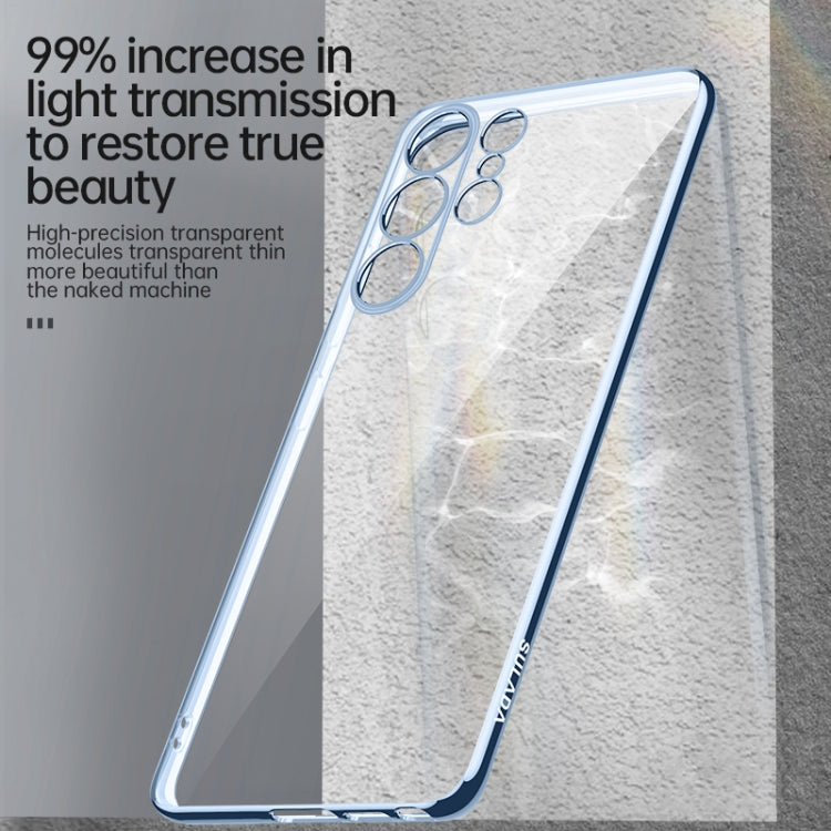 For Samsung Galaxy S23 5G SULADA Shockproof Plating TPU Transparent Phone Case(Silver) - Galaxy S23 5G Cases by SULADA | Online Shopping South Africa | PMC TechLife