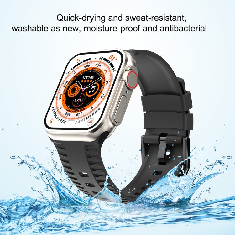 Tire Texture Silicone Watch Band For Apple Watch Ultra 2 49mm(White) - free shipping - PMC TechLife - Order now!
