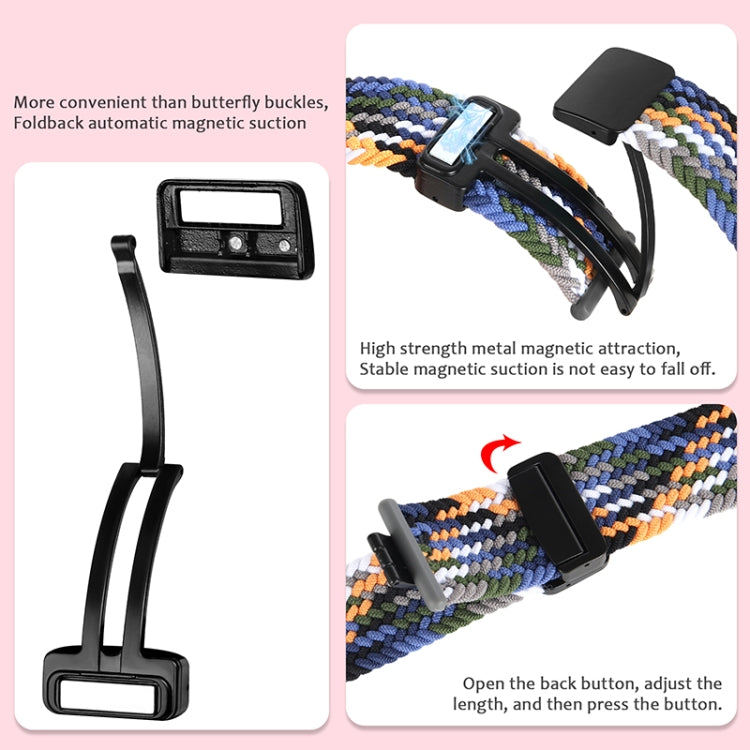 Compatible with Garmin VivoMove Trend / Luxe / Style 20mm Magnetic Fold Clasp Woven Watch Band(Denim Color) - free shipping - PMC TechLife - Order now!