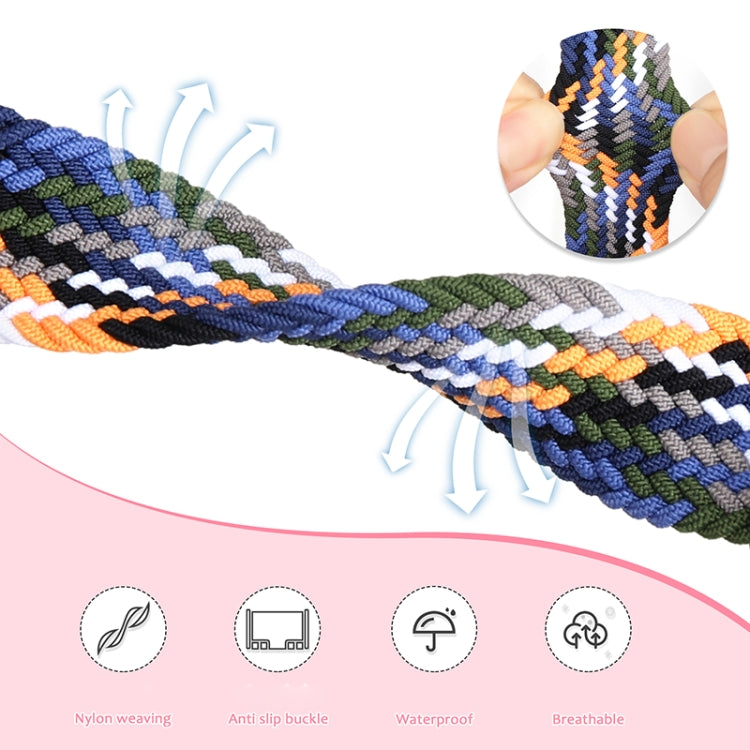 Compatible with Garmin VivoMove Trend / Luxe / Style 20mm Magnetic Fold Clasp Woven Watch Band(Denim Color) - free shipping - PMC TechLife - Order now!
