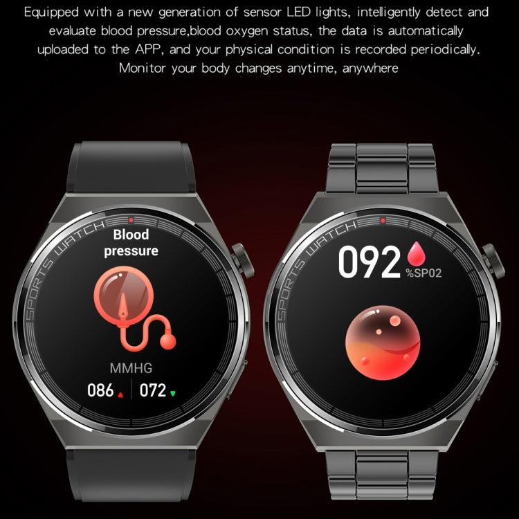KT62 1.36 inch TFT Round Screen Smart Watch Supports Bluetooth Call/Blood Oxygen Monitoring, Strap:Silicone Strap(Black) - Smart Watches by PMC TechLife | Online Shopping South Africa | PMC TechLife