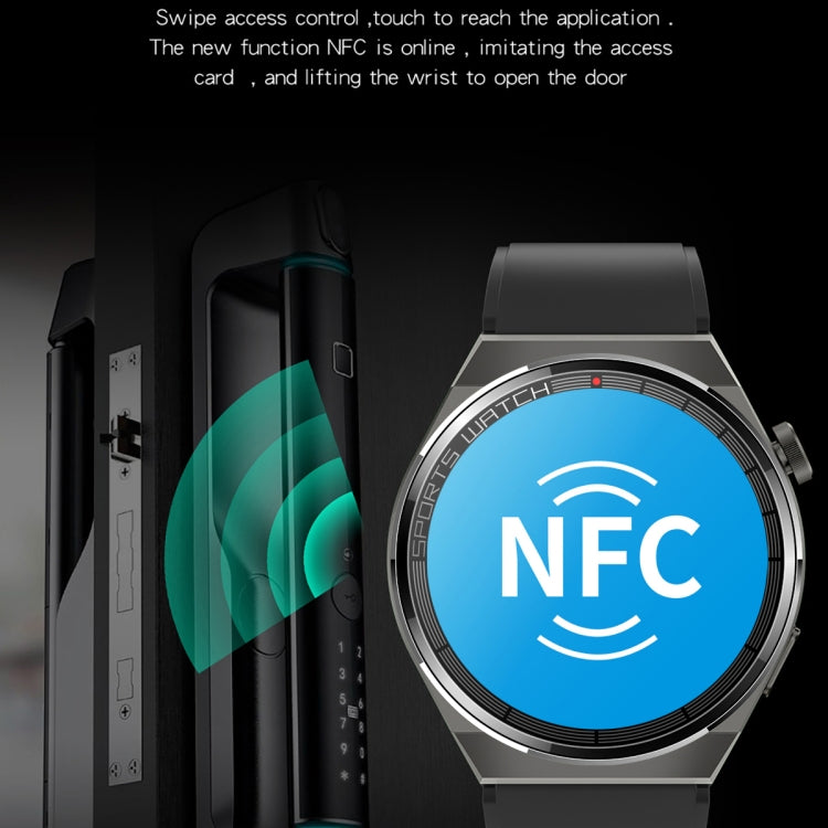 KT62 1.36 inch TFT Round Screen Smart Watch Supports Bluetooth Call/Blood Oxygen Monitoring, Strap:Silicone Strap(Black) - Smart Watches by PMC TechLife | Online Shopping South Africa | PMC TechLife