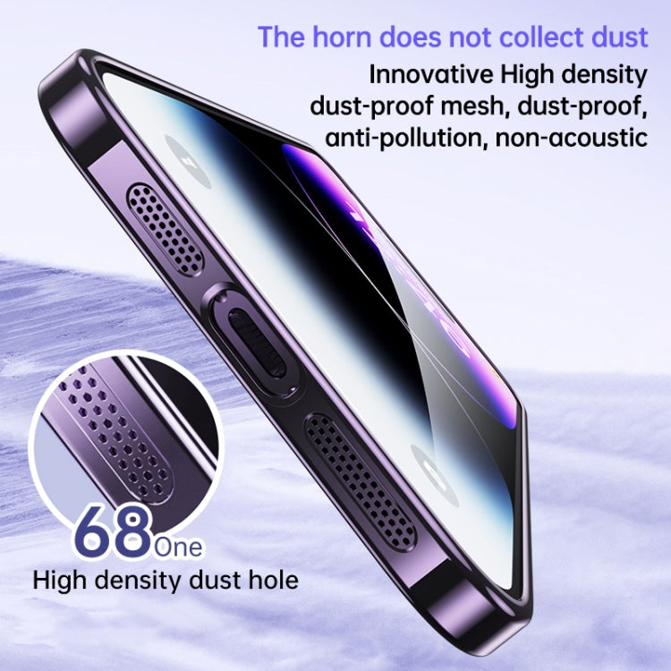 For iPhone 12 SULADA Electroplated Transparent Glittery TPU Phone Case(Purple) - free shipping - PMC TechLife - Order now!