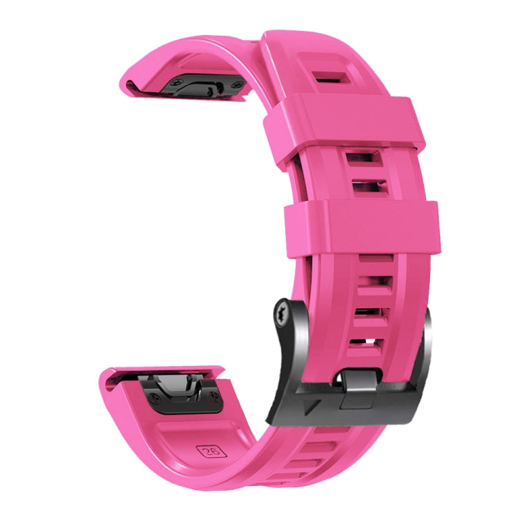 Compatible with Garmin Compatible witherunner 965 / 955 / 945 / 935 Screw Black Steel Buckle Silicone Watch Band(Pink) - Watch Bands by PMC TechLife | Online Shopping South Africa | PMC TechLife | Buy Now Pay Later Mobicred