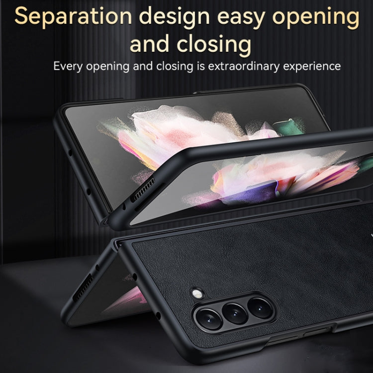For Samsung Galaxy Z Fold5 SULADA Shockproof TPU + Handmade Leather Phone Case(Brown) - Galaxy Z Fold5 Cases by SULADA | Online Shopping South Africa | PMC Jewellery