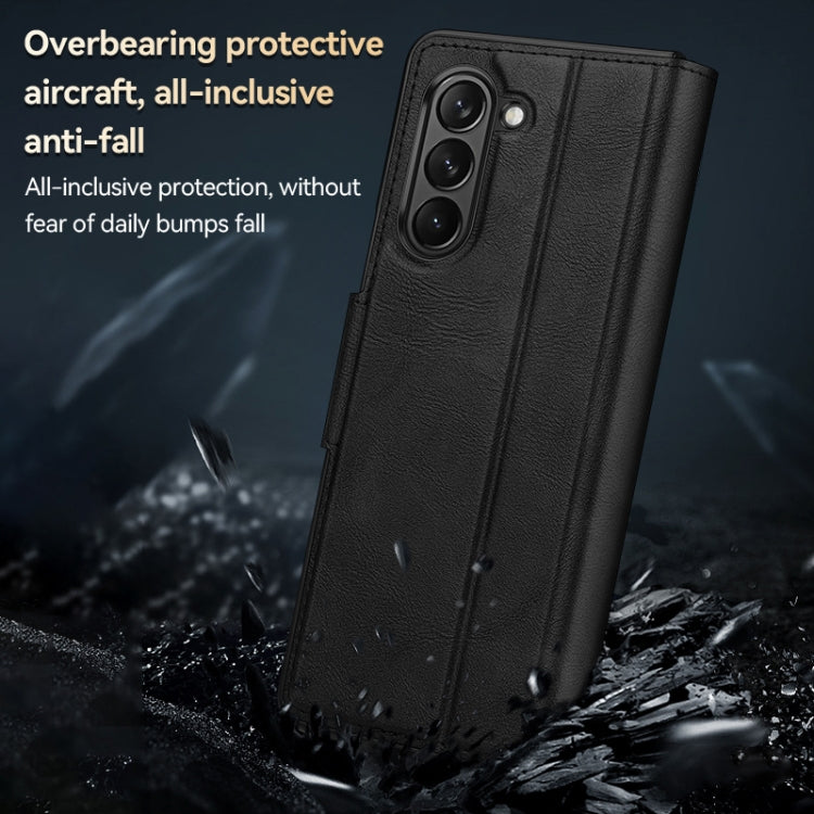 For Samsung Galaxy Z Fold5 SULADA All-inclusive Magnetic Snap Flip Leather Phone Case(Green) - free shipping - PMC TechLife - Order now!