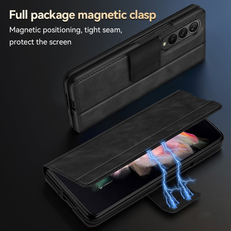 For Samsung Galaxy Z Fold4 / W23 SULADA All-inclusive Magnetic Snap Flip Leather Phone Case(Green) - free shipping - PMC TechLife - Order now!