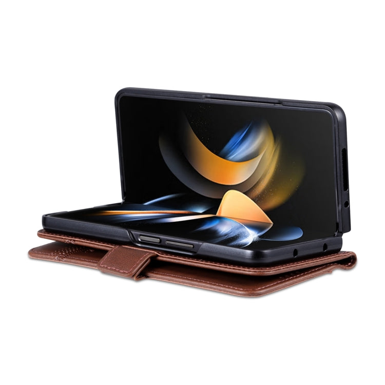 For Samsung Galaxy Z Fold5 5G AZNS Magnetic Calf Texture Flip Leather Phone Case(Dark Brown) - free shipping - PMC TechLife - Order now!