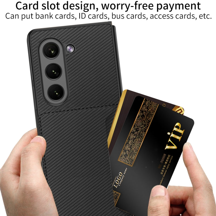 For Samsung Galaxy Z Fold5 GKK Ultra-thin Leather Phone Case with Card Slots(Cross Texture) - Galaxy Z Fold5 Cases by GKK | Online Shopping South Africa | PMC Jewellery