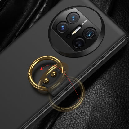 For Huawei Mate X3 GKK Privacy Ultra-thin PC Full Coverage Phone Case with Ring Holder(Black) - Huawei Cases by GKK | Online Shopping South Africa | PMC Jewellery