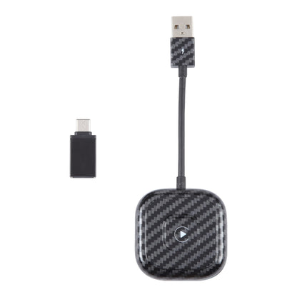 USB + USB-C / Type-C Wired to Wireless Carplay Adapter for iPhone(Black) - Bluetooth Adapters by PMC Jewellery | Online Shopping South Africa | PMC Jewellery