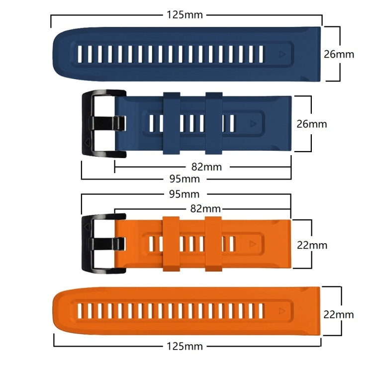 Compatible with Garmin Fenix 7 Pro 47mm Sport Pure Color Silicone Watch Band(Orange) - free shipping - PMC TechLife - Order now!