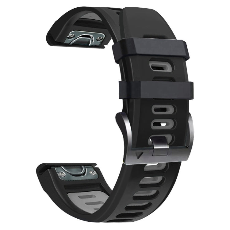 Compatible with Garmin Instinct 2X Solar Sports Two-Color Silicone Watch Band(Black+Grey) - free shipping - PMC TechLife - Order now!