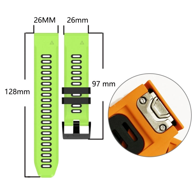 Compatible with Garmin Instinct 2X Solar Sports Two-Color Silicone Watch Band(Black+Grey) - free shipping - PMC TechLife - Order now!