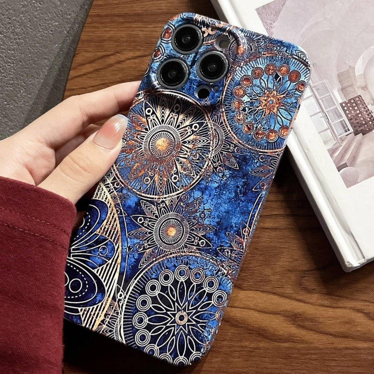 For iPhone 14 Pro Max Painted Pattern Precise Hole PC Phone Case(Abstract Flower) - iPhone 14 Pro Max Cases by PMC TechLife | Online Shopping South Africa | PMC TechLife