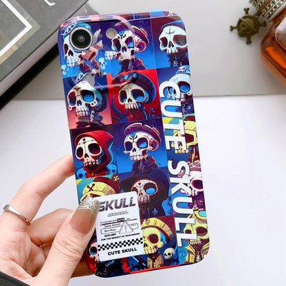 For iPhone SE 2022 / 2020 / 8 / 7 Painted Pattern Precise Hole PC Phone Case(Cute Skull) - iPhone SE 2022 / 2020 / 8 / 7 Cases by PMC Jewellery | Online Shopping South Africa | PMC Jewellery