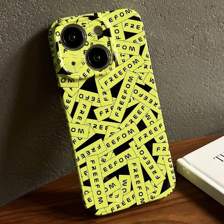 For iPhone 13 Painted Pattern Precise Hole PC Phone Case(Green Label) - iPhone 13 Cases by PMC TechLife | Online Shopping South Africa | PMC TechLife