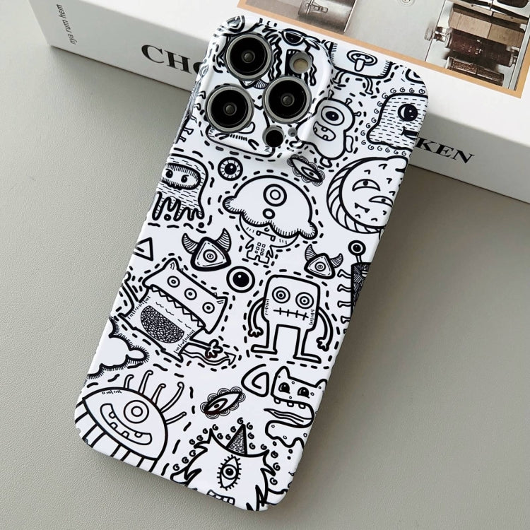 For iPhone 12 Pro Max Painted Pattern Precise Hole PC Phone Case(Block Monster) - iPhone 12 Pro Max Cases by PMC Jewellery | Online Shopping South Africa | PMC Jewellery