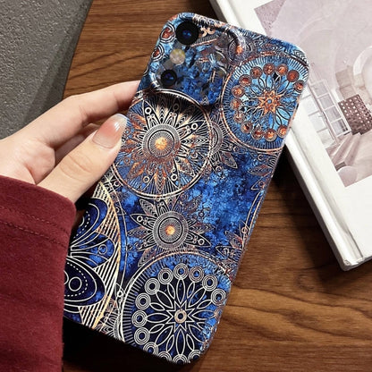 For iPhone X / XS Painted Pattern Precise Hole PC Phone Case(Abstract Flower) - More iPhone Cases by PMC Jewellery | Online Shopping South Africa | PMC Jewellery