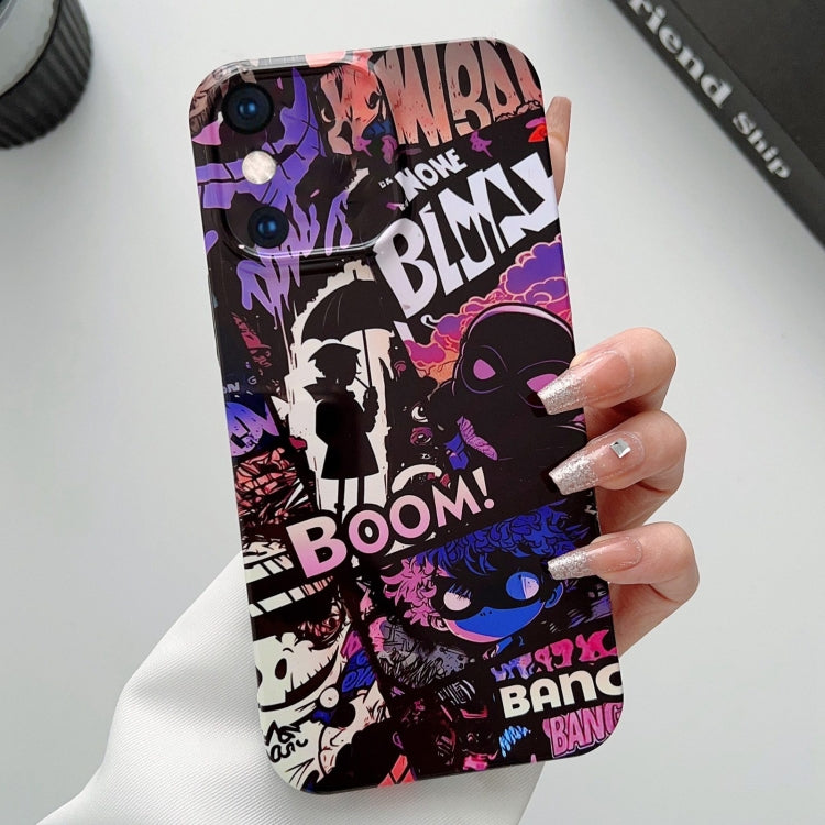 For iPhone XS Max Painted Pattern Precise Hole PC Phone Case(Comics Umbrella Boy) - More iPhone Cases by PMC TechLife | Online Shopping South Africa | PMC TechLife