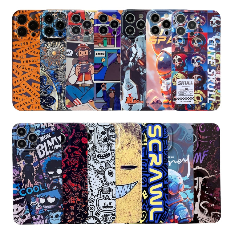 For iPhone X / XS Painted Pattern Precise Hole PC Phone Case(Comics Umbrella Boy) - More iPhone Cases by PMC Jewellery | Online Shopping South Africa | PMC Jewellery